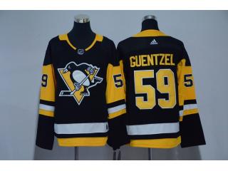 Women 2017-Adidas Pittsburgh Penguins 59 Jake Guentzel Ice Hockey Jersey Black