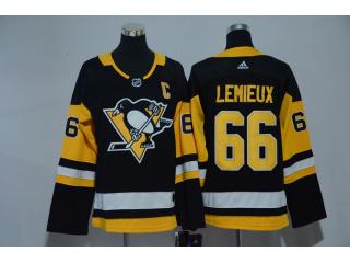 Women 2017-Adidas Pittsburgh Penguins 66 Mario Lemieux Ice Hockey Jersey Black