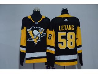 Women 2017-Adidas Pittsburgh Penguins 58 Kris Letang Ice Hockey Jersey Black