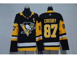 Women 2017-Adidas Pittsburgh Penguins 87 Sidney Crosby Ice Hockey Jersey Black