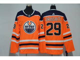 Youth Adidas Edmonton Oilers 29 Leon Draisaitl Ice Hockey Jersey Orange