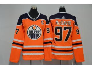 Women Adidas Edmonton Oilers 97 Connor McDavid Ice Hockey Jersey Orange