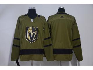 Adidas Vegas Golden Knights Blank Ice Hockey Jersey Army Green