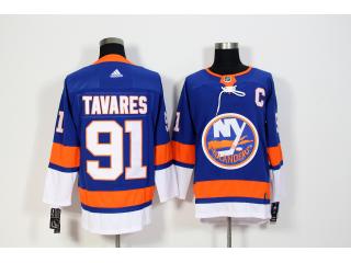 Adidas New York Islanders 91John Tavares Ice Hockey Jersey Blue