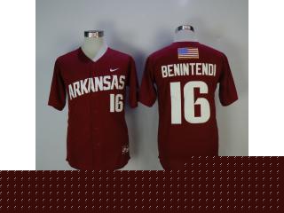 NCAA wild boar 16Andrew Benintendi Baseball Jersey jujube red