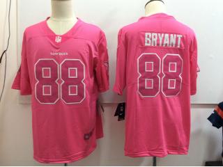 Dallas Cowboys 88 Dez Bryant Football Jersey Legend Pink Red