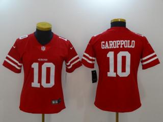 Women San Francisco 49ers 10 Jimmy Garoppolo Football Jersey Legend Red