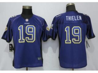 Women Minnesota Vikings 19 Adam Thielen Drift Fashion Purple Elite Jersey