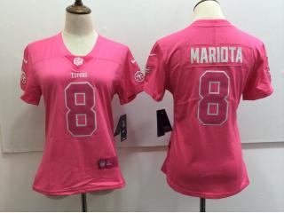 Women Tennessee Titans 8 Marcus Mariota Football Jersey Legend Pink Red