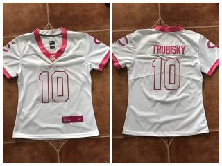 Women Chicago Bears 10 Mitchell Trubisky Football Jersey Legend White