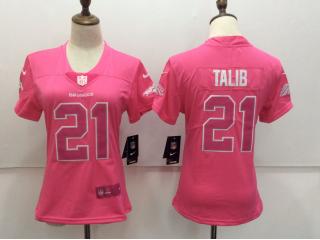 Women Denver Broncos 21 Aqib Talib Football Jersey Legend Pink Red