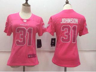 Women Arizona Cardinals 31 David Johnson Vapor Limited  Football Jersey Pink Red