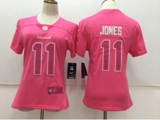 Women Atlanta Falcons 11 Julio Jones Football Jersey Legend Pink Red