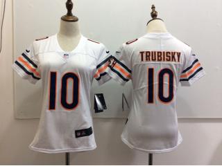 Women Chicago Bears 10 Mitchell Trubisky Football Jersey Legend White