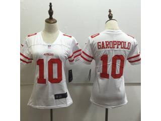 Women San Francisco 49ers 10 Jimmy Garoppolo Football Jersey Legend White