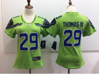 Women Seattle Seahawks 29 Earl Thomas III Football Jersey Legend Green