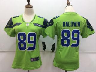 Women Seattle Seahawks 89 Doug Baldwin Football Jersey Legend Green