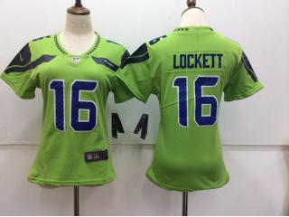 Women Seattle Seahawks 16 Tyler Lockett Limited Football Jersey Green