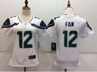 Women Seattle Seahawks 12 12th Fan Football Jersey Legend White