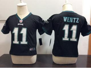 Toddler Philadelphia Eagles 11 Carson Wentz Football Jersey Black