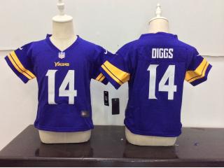 Toddler Minnesota Vikings 14 Stefon Diggs Football Jersey Legend Purple