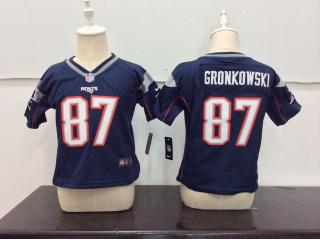 Toddler New England Patriots 87 Rob Gronkowski Football Jersey Navy Blue