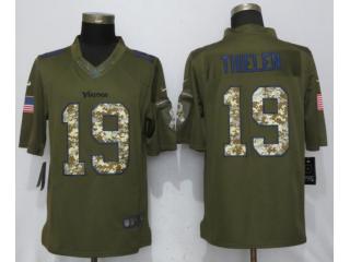 Minnesota Vikings 19 Adam Thielen Salute To Service Limited Jersey