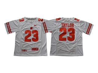 Wisconsin Badgers 23 Jonathan Taylor Limited College Football Jersey White