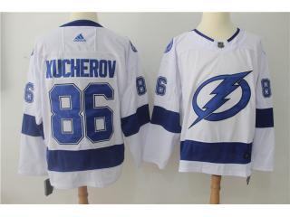 Adidas Tampa Bay Lightning 86 Nikita Kucherov Ice Hockey Jersey White