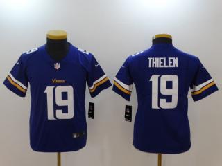 Youth Minnesota Vikings 19 Adam Thielen Football Jersey Legend Purple