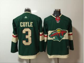 Adidas Minnesota Wild 3 Charlie Coyle Ice Hockey Jersey Green