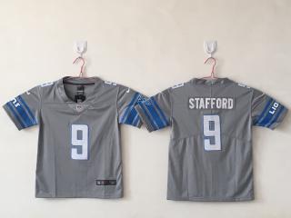 Youth Detroit Lions 9 Matthew Stafford Football Jersey Legend Gray