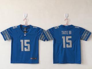 Youth Detroit Lions 15 Golden Tate III Football Jersey Legend Light blue