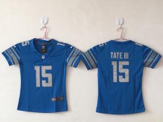 Women Detroit Lions 15 Golden Tate III Football Jersey Legend Light blue
