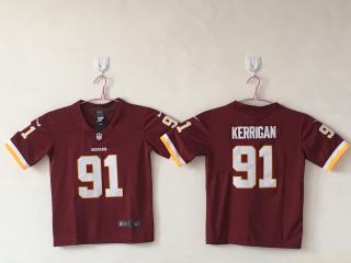 Youth Washington Redskins 91 Ryan Kerrigan Football Jersey Legend Red