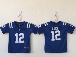 Youth Indianapolis Colts 12 Andrew Luck Football Jersey Legend Blue