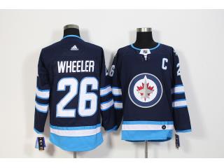 Adidas Winnipeg Jets 26 Blake Wheeler Ice Hockey Jersey Blue