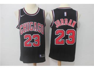 2017-2018 Nike Chicago Bulls 23 Michael Jordan Basketball Jersey Black Fan Edition