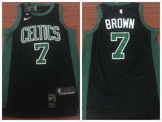Nike Boston Celtics 7 Jaylen Brown Basketball Jersey Black Fan Edition