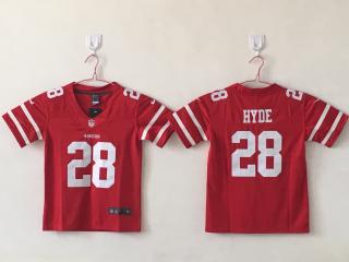 Youth San Francisco 49ers 28 Carlos Hyde Football Jersey Legend Red