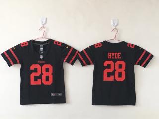 Youth San Francisco 49ers 28 Carlos Hyde Football Jersey Legend Black