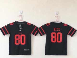 Youth San Francisco 49ers 80 Jerry Rice Football Jersey Legend Black