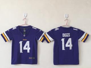 Youth Minnesota Vikings 14 Stefon Diggs Football Jersey Legend Purple