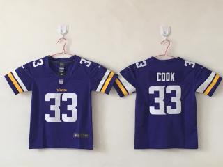 Youth Minnesota Vikings 33 Dalvin Cook Football Jersey Legend Purple