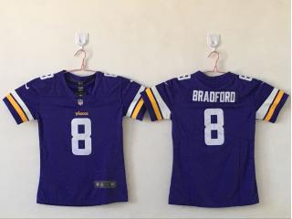 Women Minnesota Vikings 8 Sam Bradford Football Jersey Legend Purple