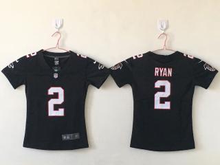 Women Atlanta Falcons 2 Matt Ryan Football Jersey Legend Black