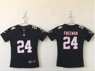 Women Atlanta Falcons 24 Devonta Freeman Football Jersey Legend Black