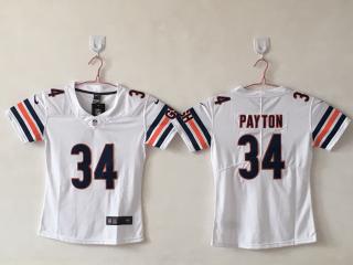 Women Chicago Bears 34 Walter Payton Football Jersey Legend White