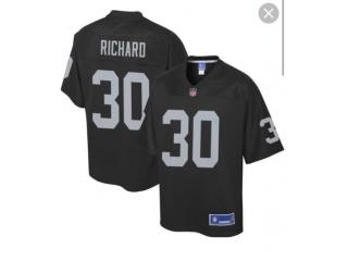 Oakland Raiders 30 Jalen Richard Football Jersey Black