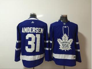 Adidas Toronto Maple Leafs 31 Frederik Andersen Ice Hockey Jersey Blue